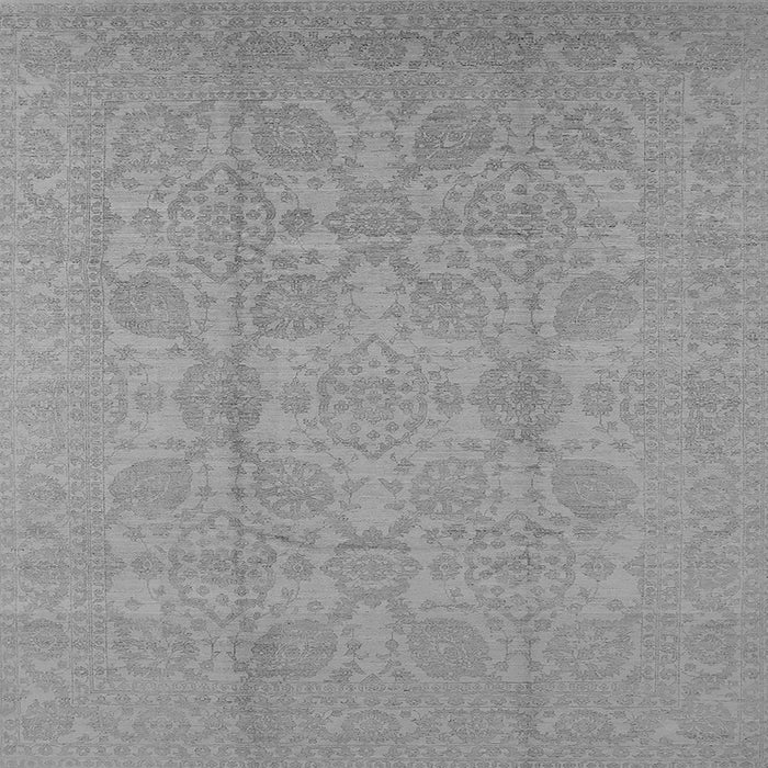 Square Machine Washable Oriental Gray Traditional Rug, wshurb1335gry