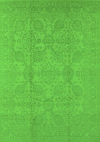 Oriental Green Traditional Rug, urb1335grn