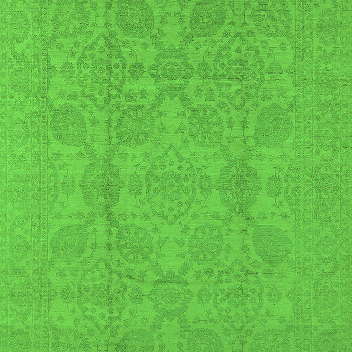 Machine Washable Oriental Green Traditional Area Rugs, wshurb1335grn