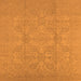 Square Oriental Orange Traditional Rug, urb1335org