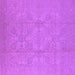 Square Oriental Purple Traditional Rug, urb1335pur