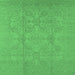 Square Oriental Emerald Green Traditional Rug, urb1335emgrn