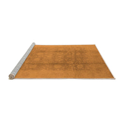 Sideview of Machine Washable Oriental Orange Industrial Area Rugs, wshurb1336org