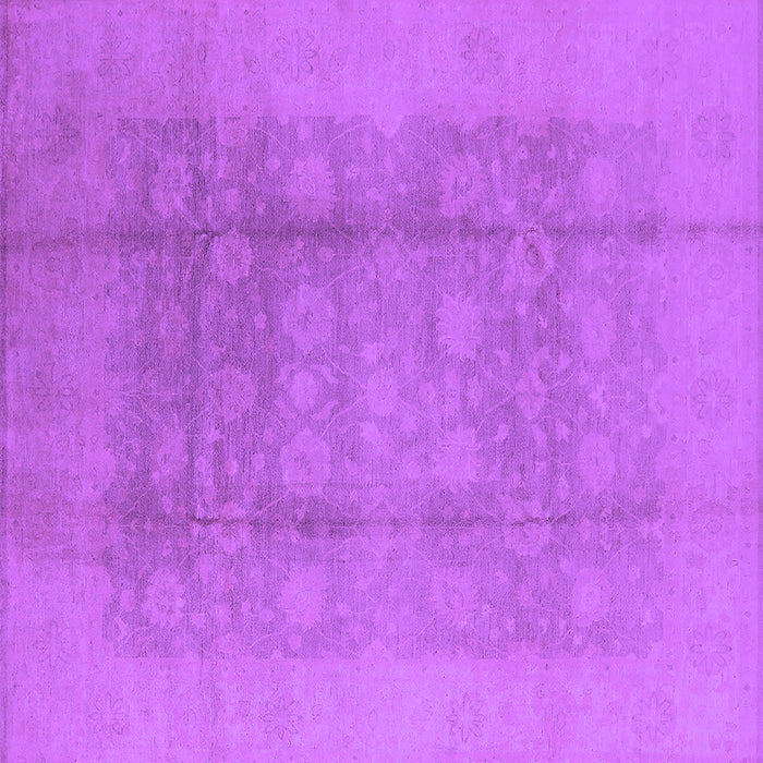 Square Machine Washable Oriental Purple Industrial Area Rugs, wshurb1336pur