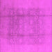 Square Machine Washable Oriental Pink Industrial Rug, wshurb1336pnk