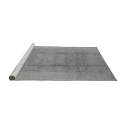 Sideview of Machine Washable Oriental Gray Industrial Rug, wshurb1336gry
