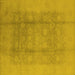 Square Oriental Yellow Industrial Rug, urb1336yw