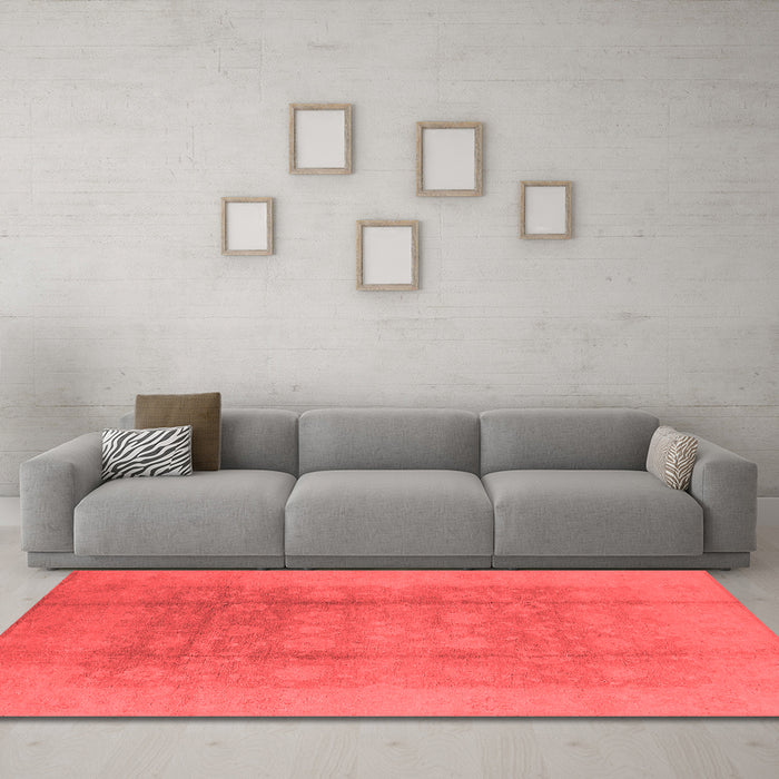 Industrial Red Washable Rugs