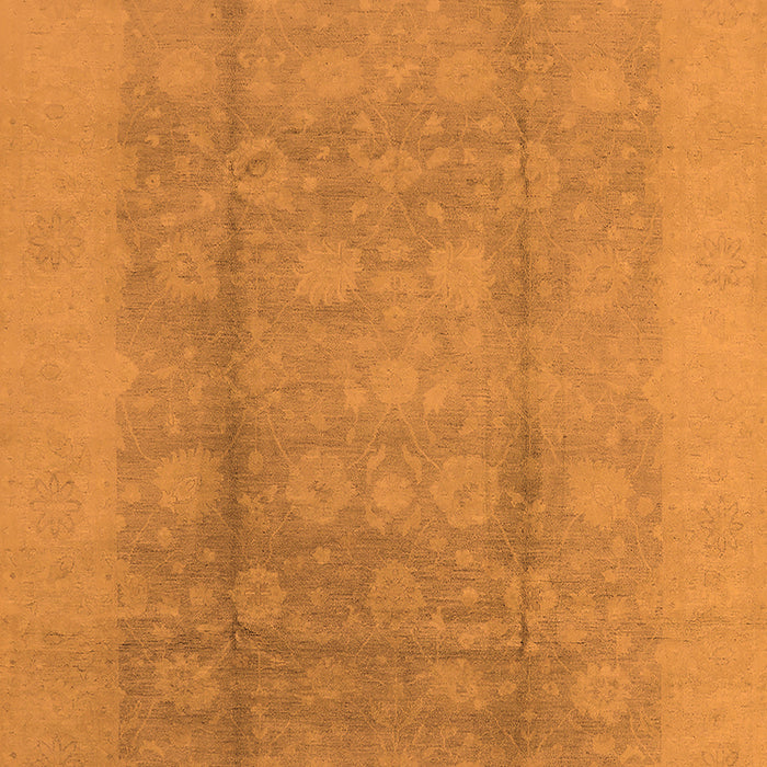 Machine Washable Oriental Orange Industrial Area Rugs, wshurb1336org