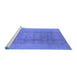 Sideview of Machine Washable Oriental Blue Industrial Rug, wshurb1336blu