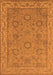 Machine Washable Oriental Orange Traditional Area Rugs, wshurb1337org