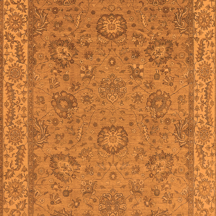 Machine Washable Oriental Orange Traditional Area Rugs, wshurb1337org