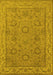 Oriental Yellow Traditional Rug, urb1337yw