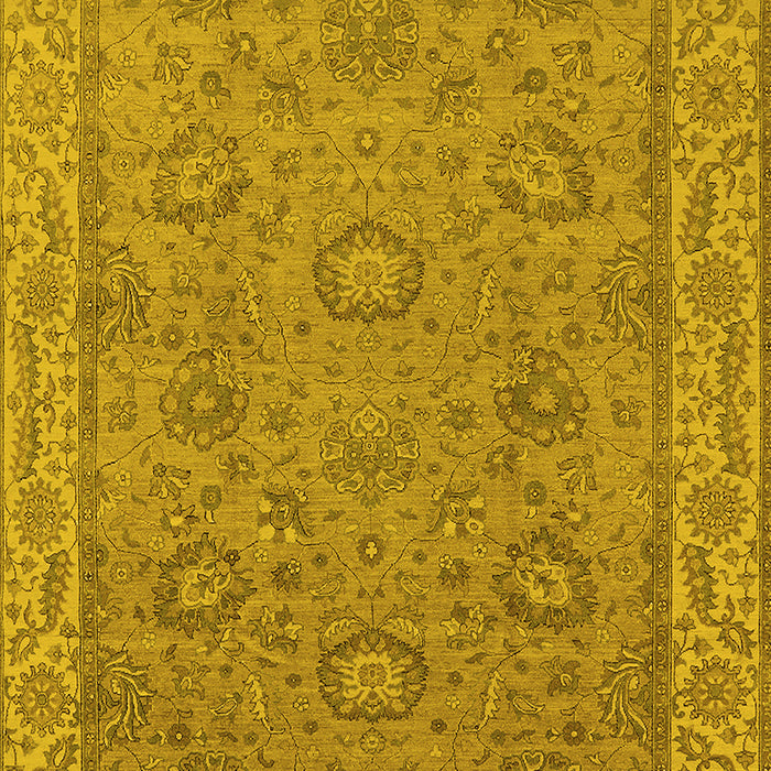 Oriental Yellow Traditional Rug, urb1337yw