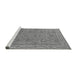 Sideview of Machine Washable Oriental Gray Traditional Rug, wshurb1337gry