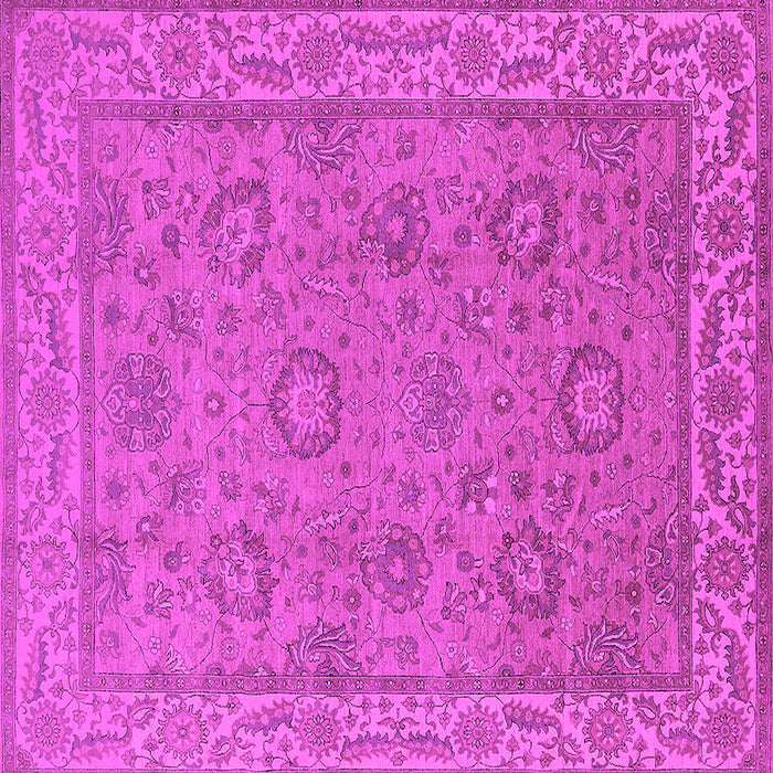 Square Oriental Pink Traditional Rug, urb1337pnk