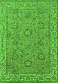 Oriental Green Traditional Rug, urb1337grn