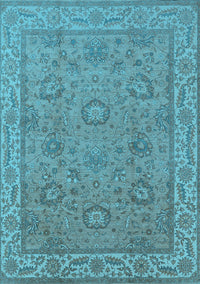 Oriental Light Blue Traditional Rug, urb1337lblu