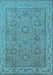 Oriental Light Blue Traditional Rug, urb1337lblu