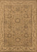 Machine Washable Oriental Brown Traditional Rug, wshurb1337brn