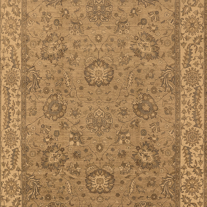 Machine Washable Oriental Brown Traditional Rug, wshurb1337brn