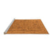 Sideview of Machine Washable Oriental Orange Traditional Area Rugs, wshurb1337org