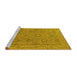 Sideview of Machine Washable Oriental Yellow Traditional Rug, wshurb1337yw