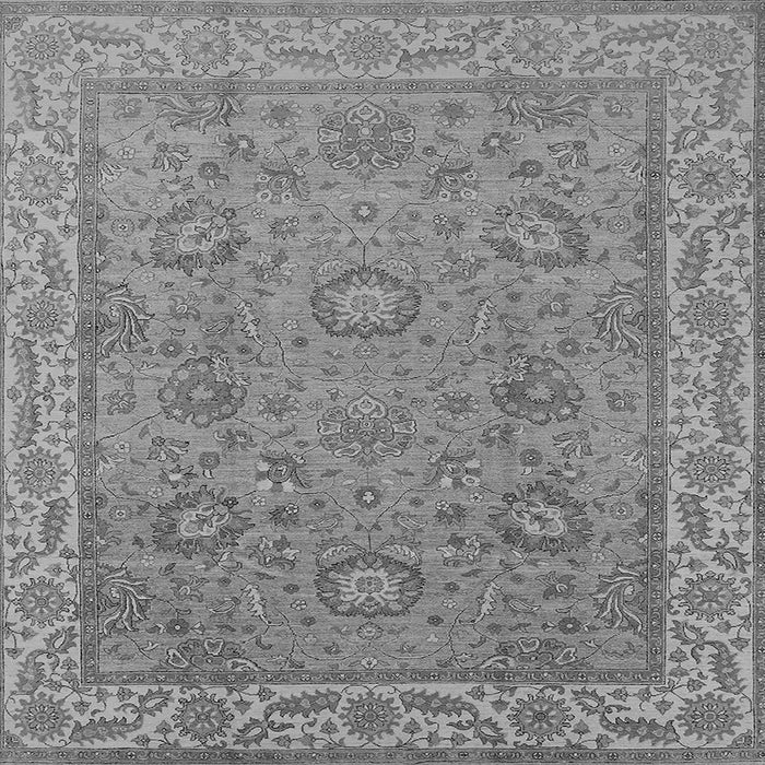 Square Oriental Gray Traditional Rug, urb1337gry