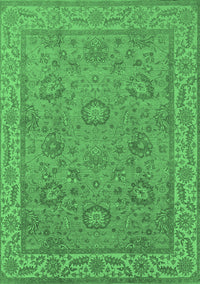 Oriental Emerald Green Traditional Rug, urb1337emgrn