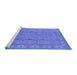 Sideview of Machine Washable Oriental Blue Traditional Rug, wshurb1338blu