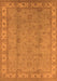 Machine Washable Oriental Orange Traditional Area Rugs, wshurb1338org