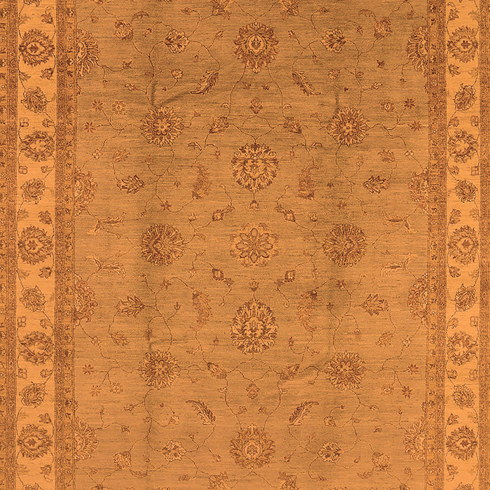 Machine Washable Oriental Orange Traditional Area Rugs, wshurb1338org