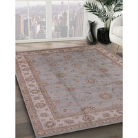 Mid-Century Modern Rose Purple Oriental Rug, urb1338