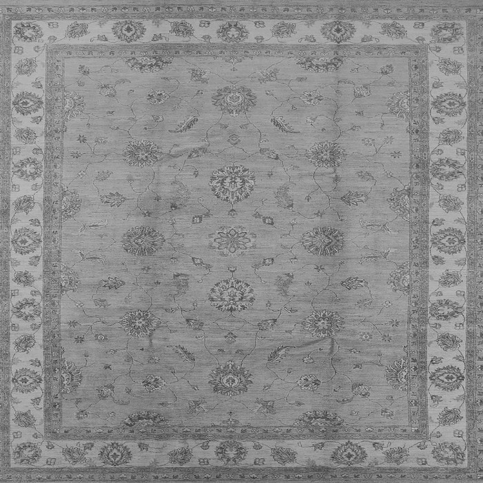 Square Machine Washable Oriental Gray Traditional Rug, wshurb1338gry