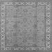 Square Machine Washable Oriental Gray Traditional Rug, wshurb1338gry