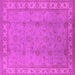 Square Oriental Pink Traditional Rug, urb1338pnk