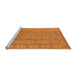 Sideview of Machine Washable Oriental Orange Traditional Area Rugs, wshurb1338org