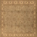 Square Machine Washable Oriental Brown Traditional Rug, wshurb1338brn