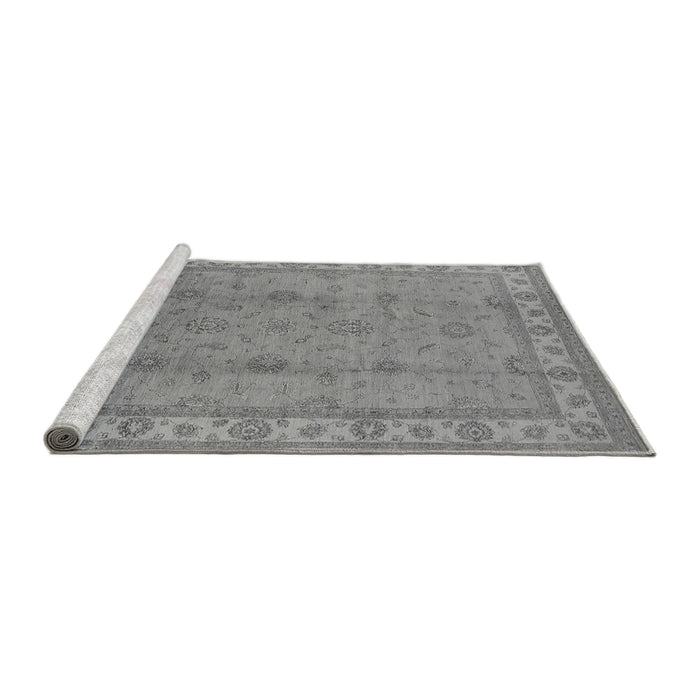 Sideview of Machine Washable Oriental Gray Traditional Rug, wshurb1338gry