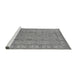 Sideview of Machine Washable Oriental Gray Traditional Rug, wshurb1338gry