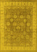 Machine Washable Oriental Yellow Traditional Rug, wshurb1339yw