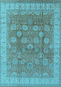 Oriental Light Blue Traditional Rug, urb1339lblu