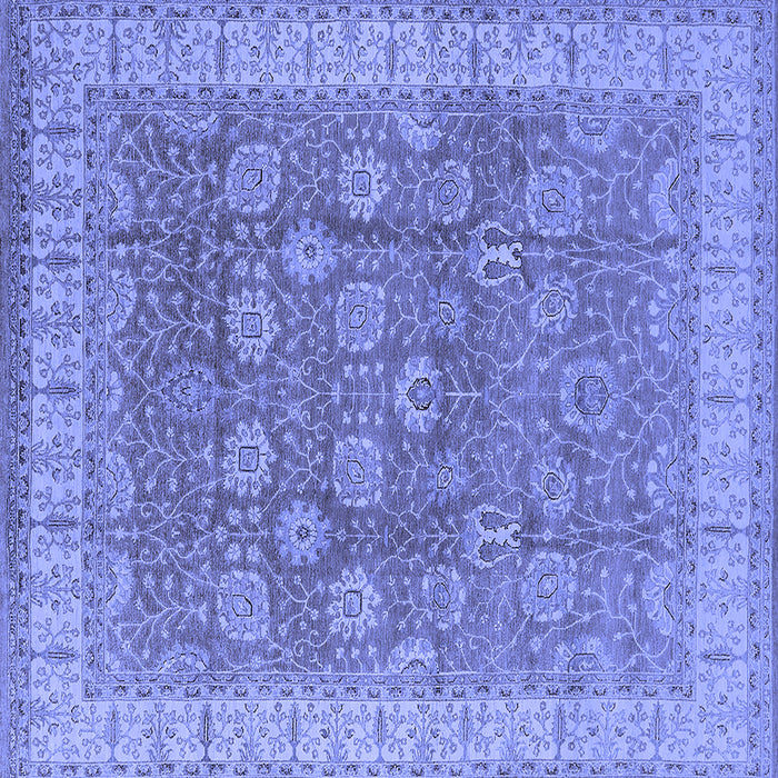 Square Oriental Blue Traditional Rug, urb1339blu