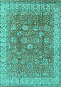 Oriental Turquoise Traditional Rug, urb1339turq