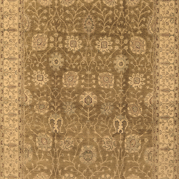 Machine Washable Oriental Brown Traditional Rug, wshurb1339brn