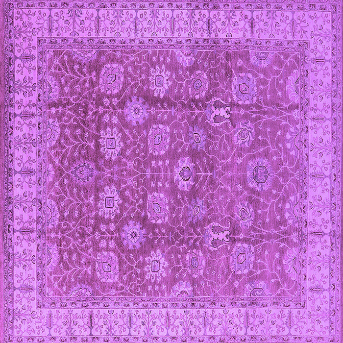 Square Machine Washable Oriental Purple Traditional Area Rugs, wshurb1339pur