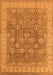 Machine Washable Oriental Orange Traditional Area Rugs, wshurb1339org