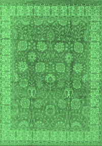 Oriental Emerald Green Traditional Rug, urb1339emgrn