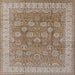 Square Mid-Century Modern Light French Beige Brown Oriental Rug, urb1339
