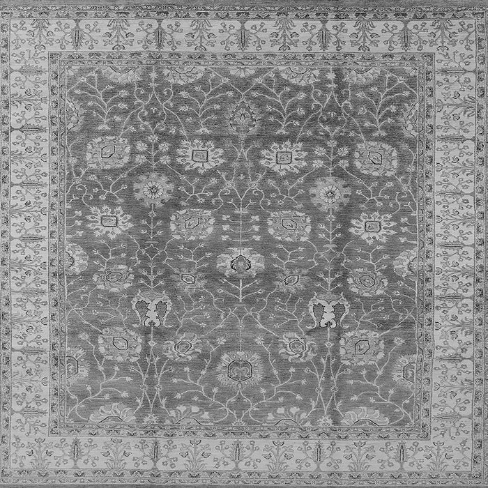 Square Machine Washable Oriental Gray Traditional Rug, wshurb1339gry